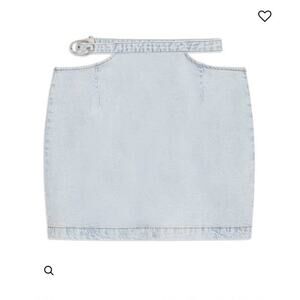 WeWoreWhat Cut Out Denim Mini Skirt Blue Size Small New